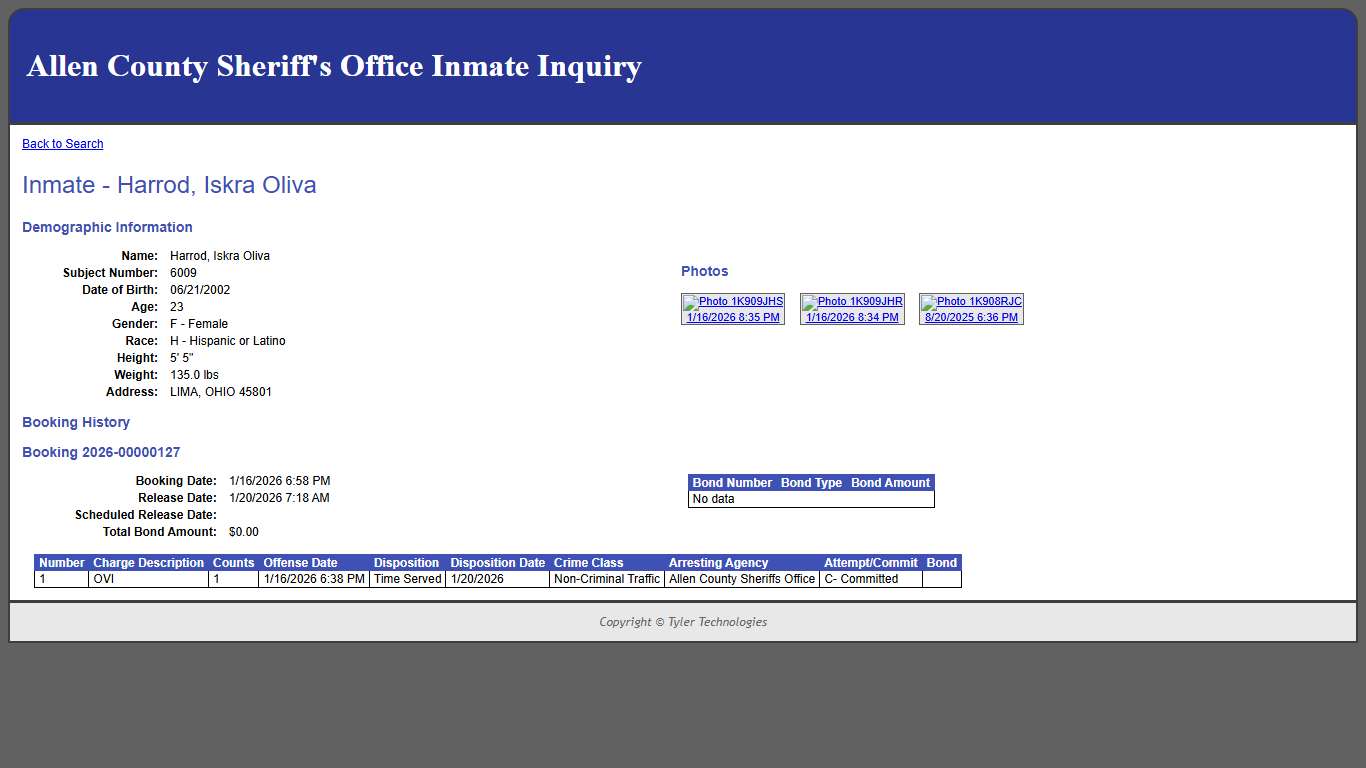 Inmate - Harrod, Iskra Oliva
